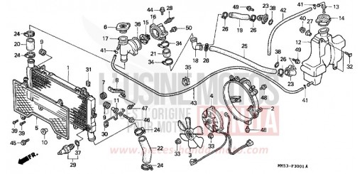 RADIATOR (CBR1000FK) CBR1000FK de 1989